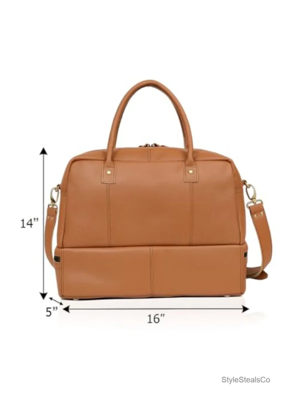 Genuine Hair-On Cowhide Leather Duffel Bag - Weekender Travel Overnight Gym Bag